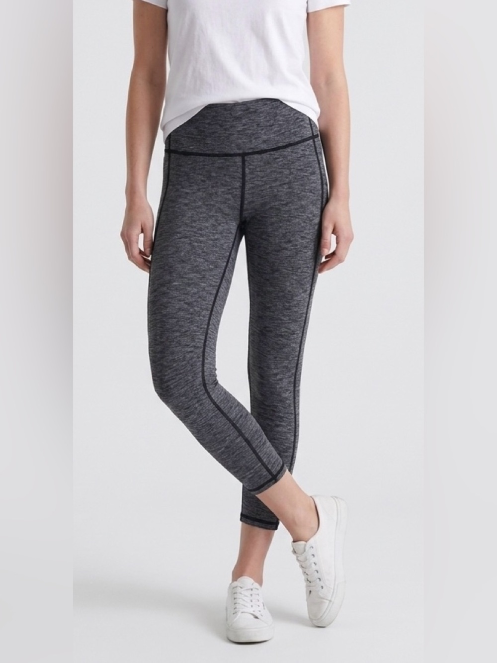 Athleta gray heather performance leggings.